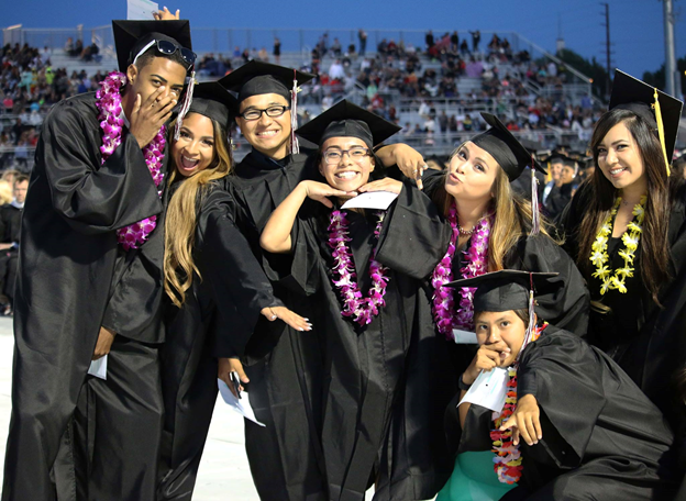 Photo of AVC graduation and students