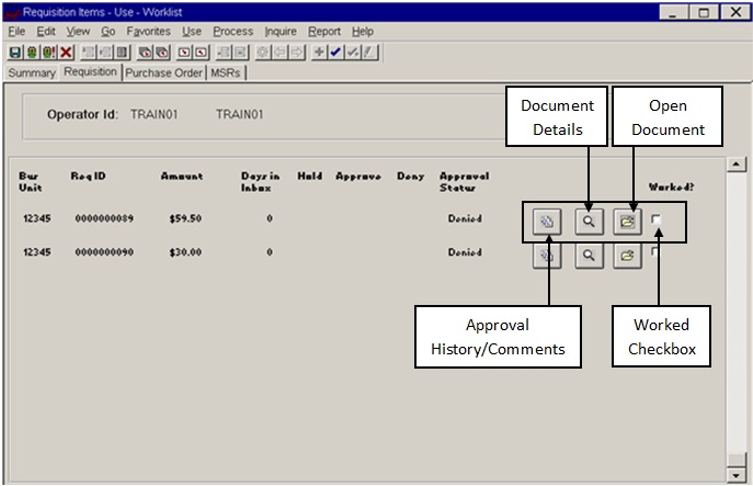 Requisition Items Form