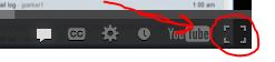 YouTube Fullscreen Button