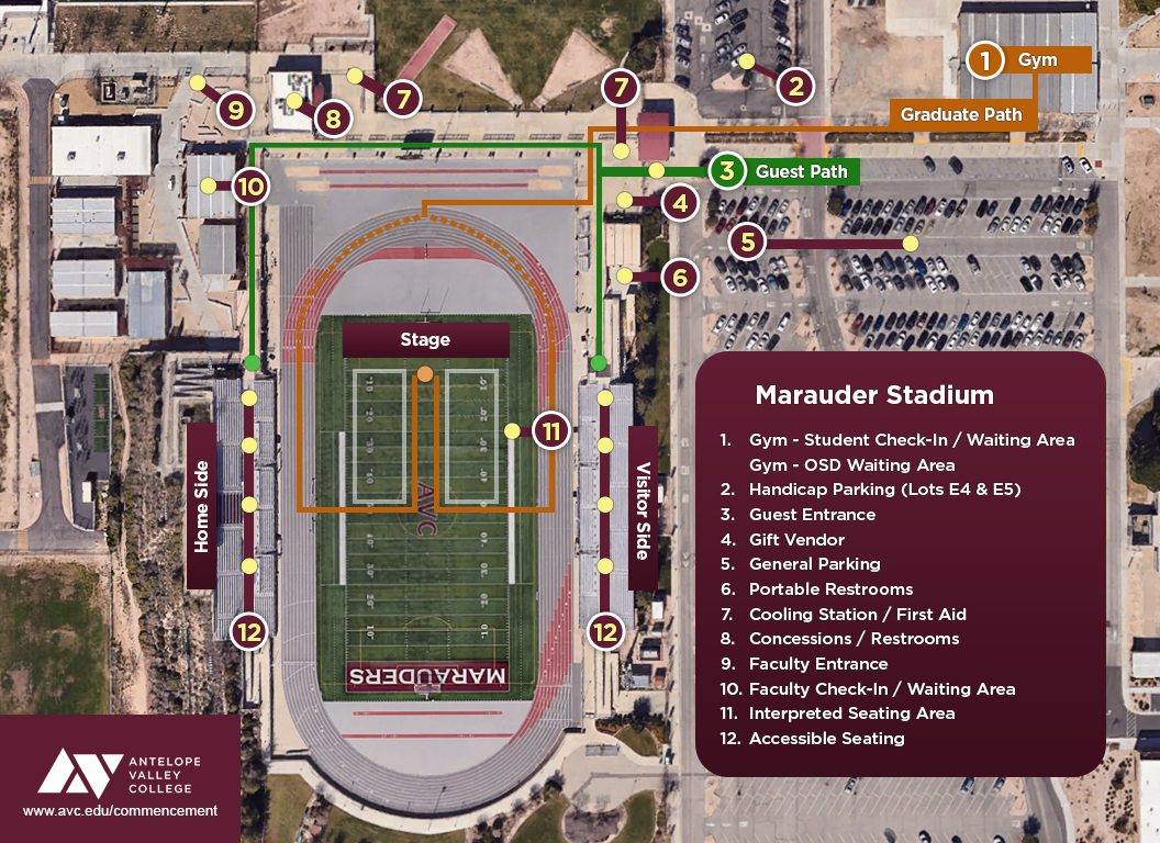 Commencement Ceremony Map
