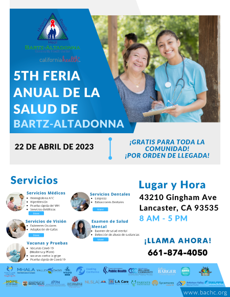 BARTZ 5th Annual Health Fair Spanish