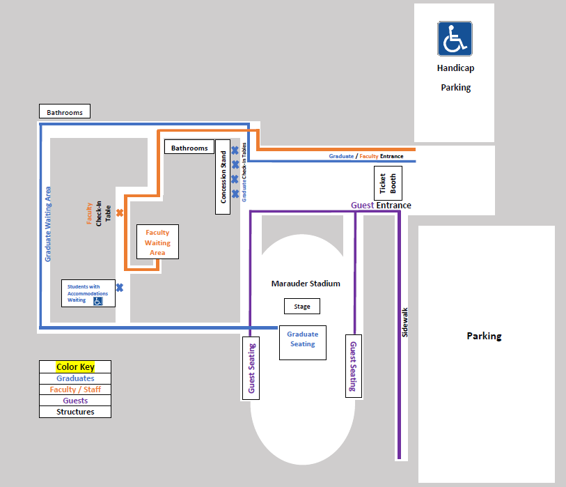 Commencement Ceremony Map