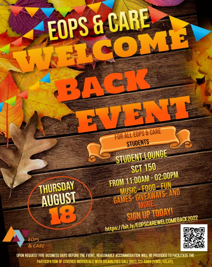 Welcome Back Event