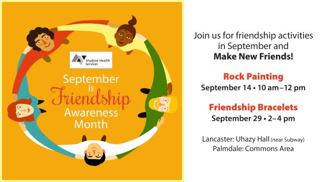 Friendship Awareness Month Events/flyer