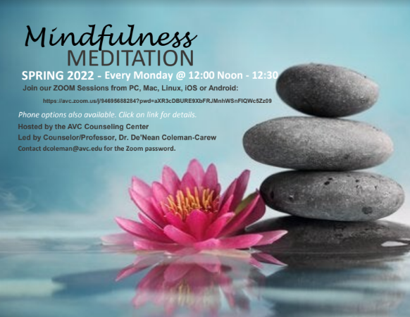 Mindfulness Meditation Zoom Flyer Fall 2022