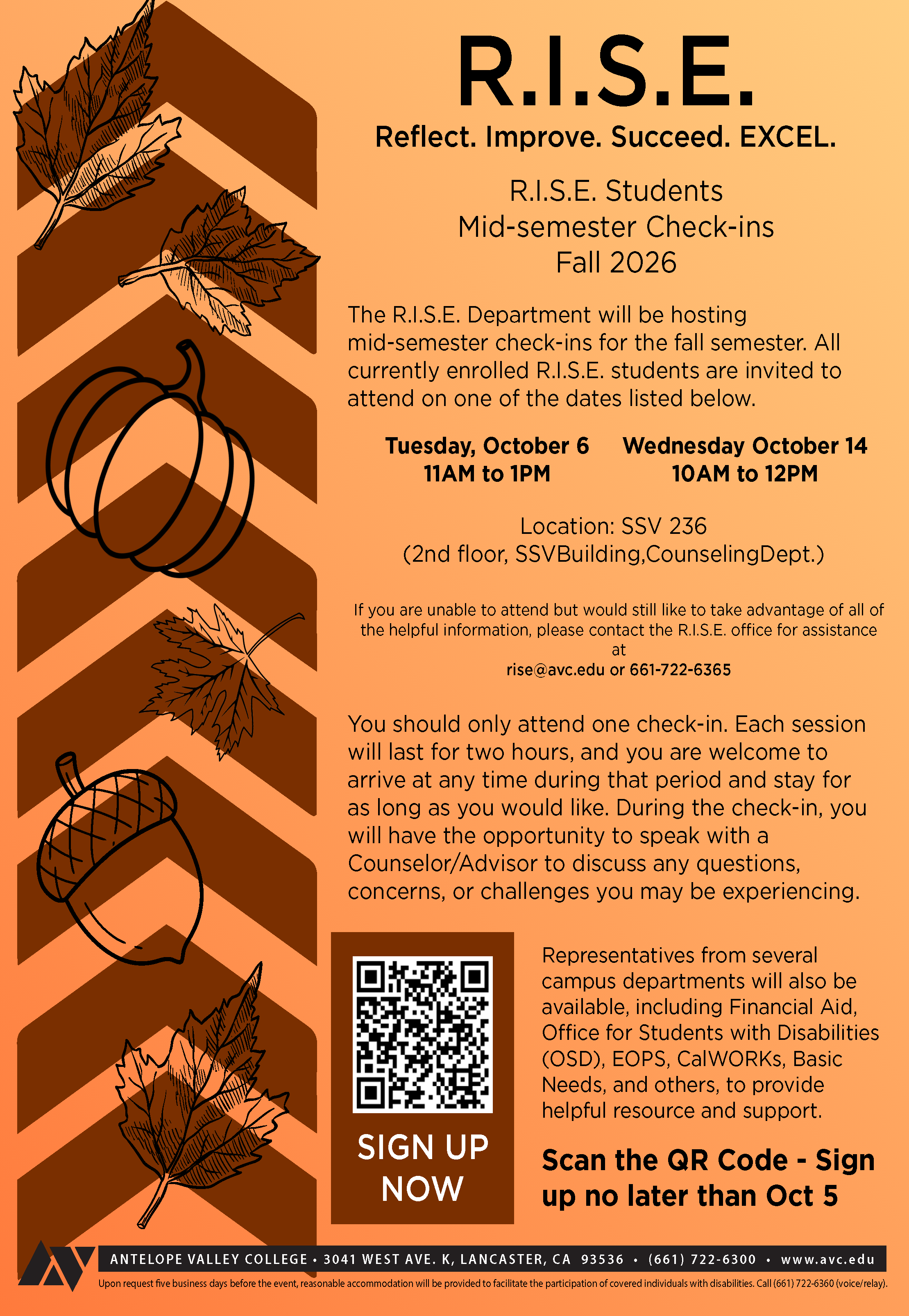 flyer for mid semester check in