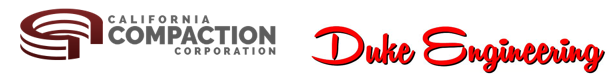 sponsors logos for duke engineering and california compaction