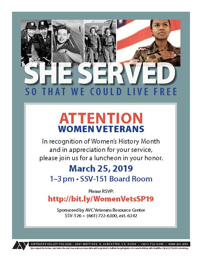 Luncheon in honor of female veterans, to celebrate Women's History Month