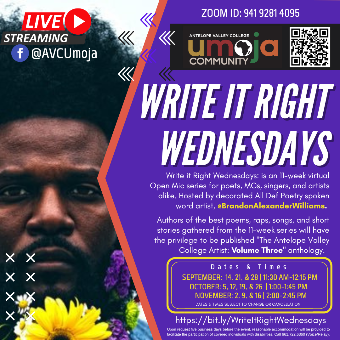 Umoja Community Write it Right Wenesdays