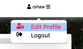 profile drop down menu