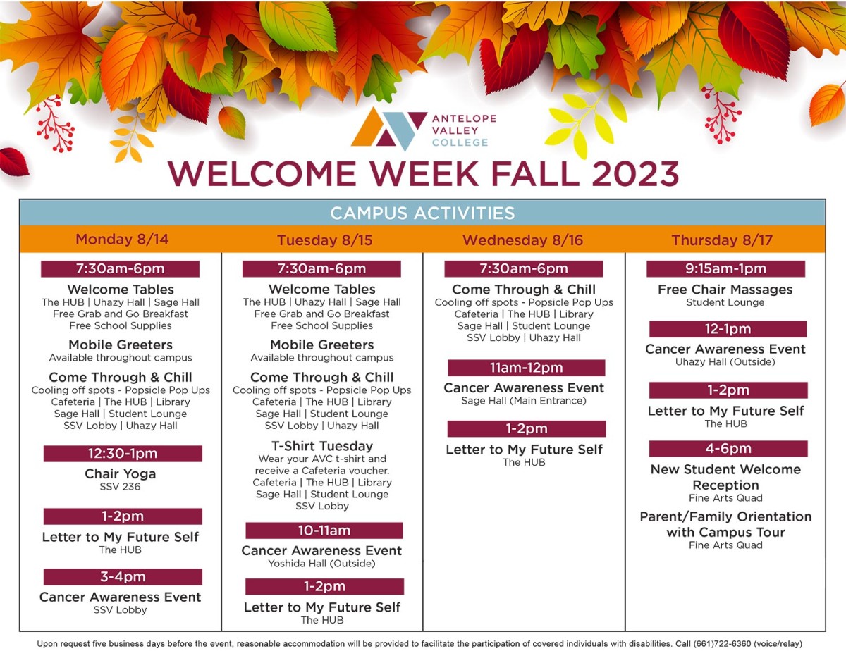 Welcome Week on Main Campus