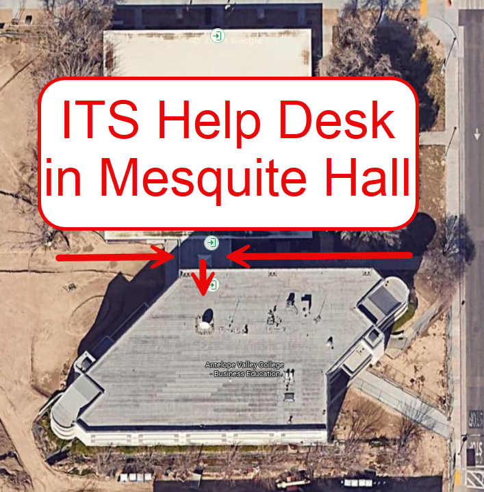ITS Help Desk location in Mesquite Hall