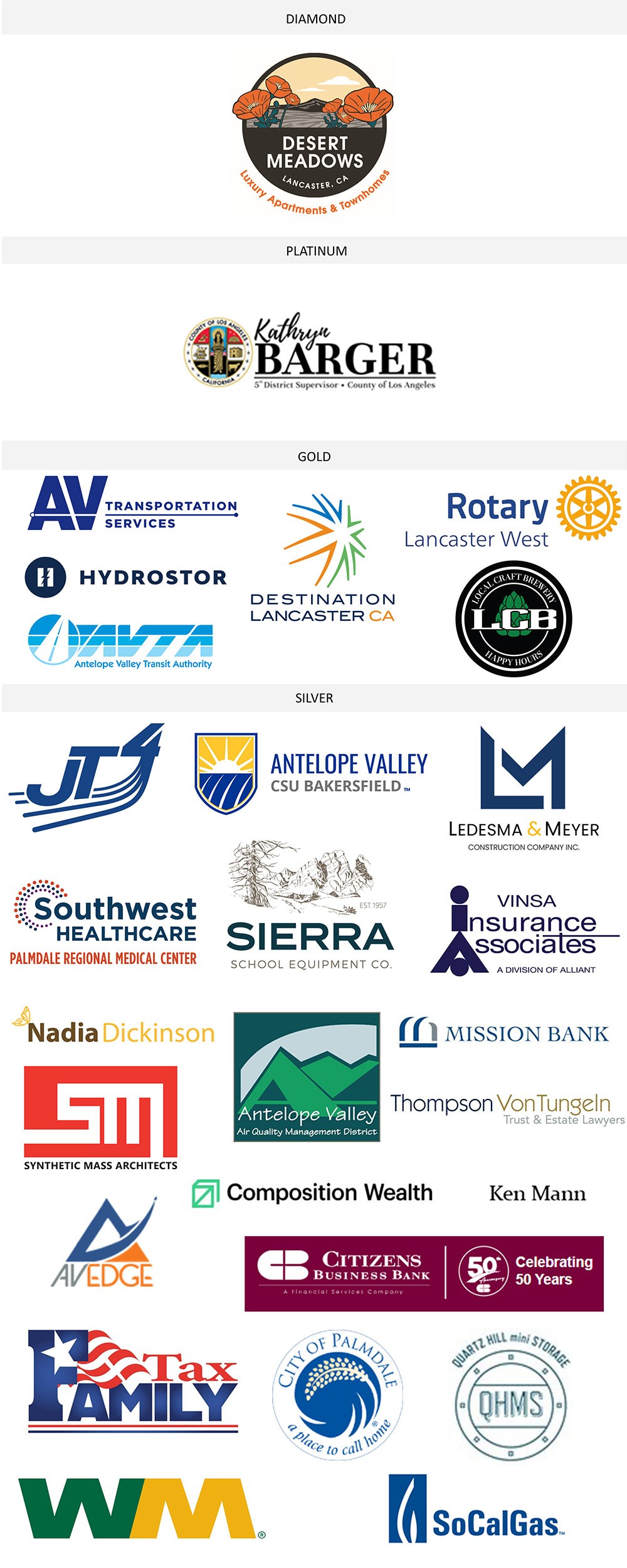 Wine Walk Sponsors for 2026