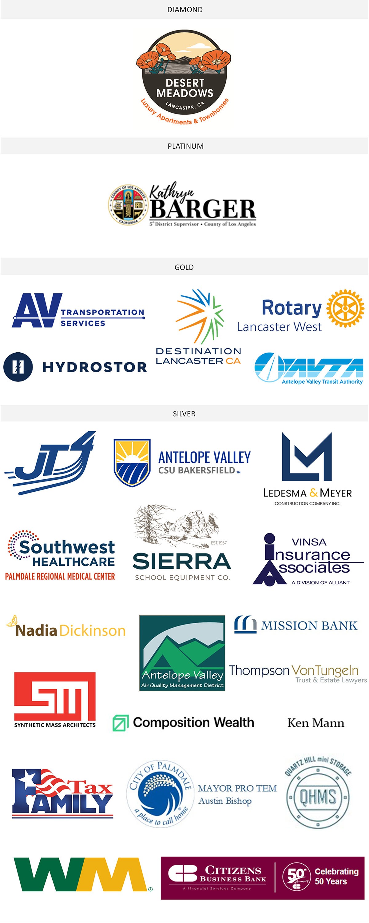 2026 Wine Walk Sponsors