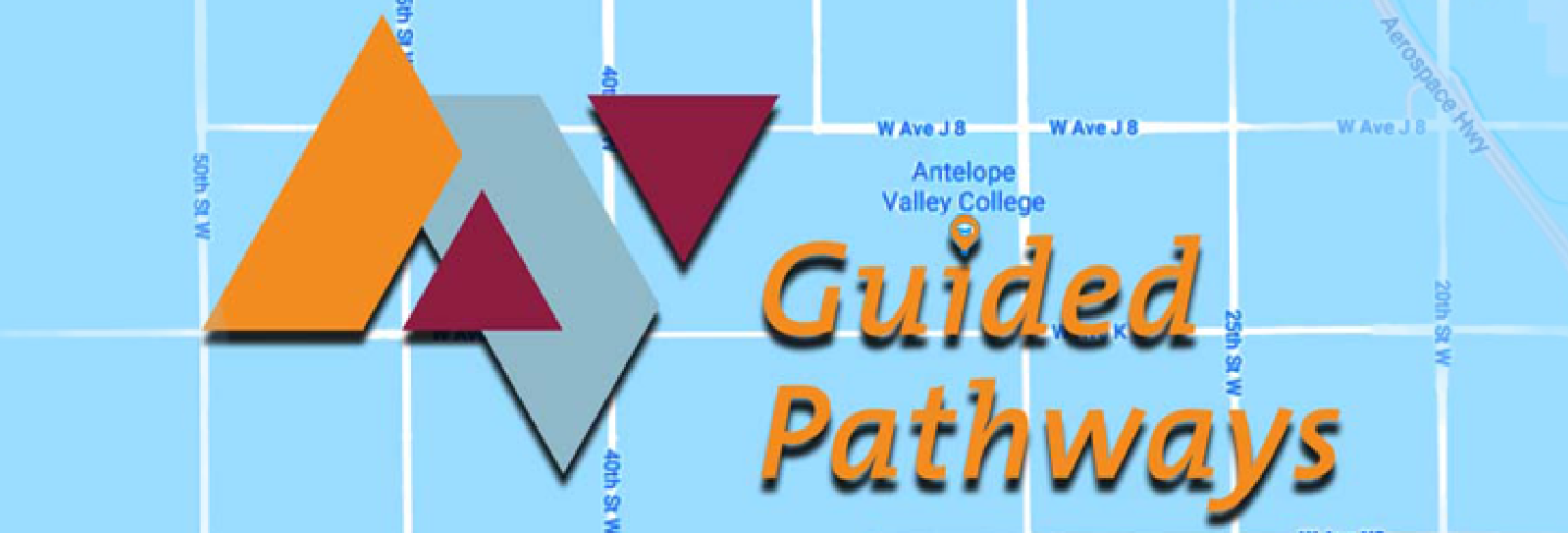 AVC Guided Pathways logo with roadmap background