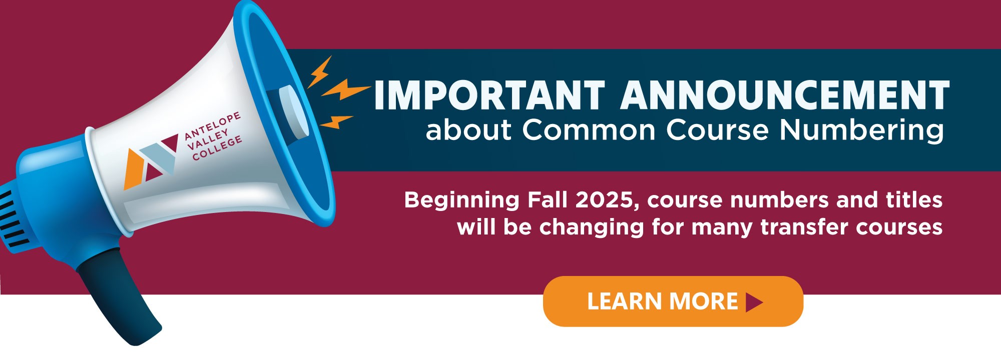 Important Announcement About Common Course Numbering
