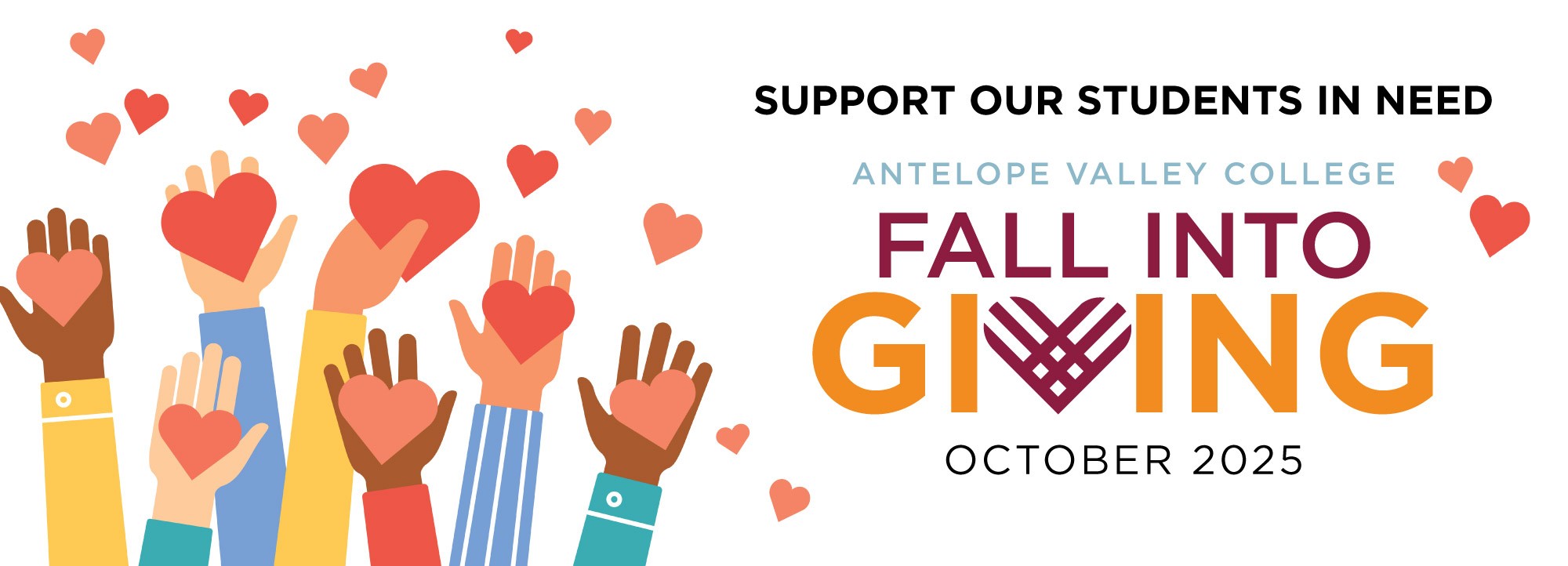 Support our students in need during Fall Into Giving this October