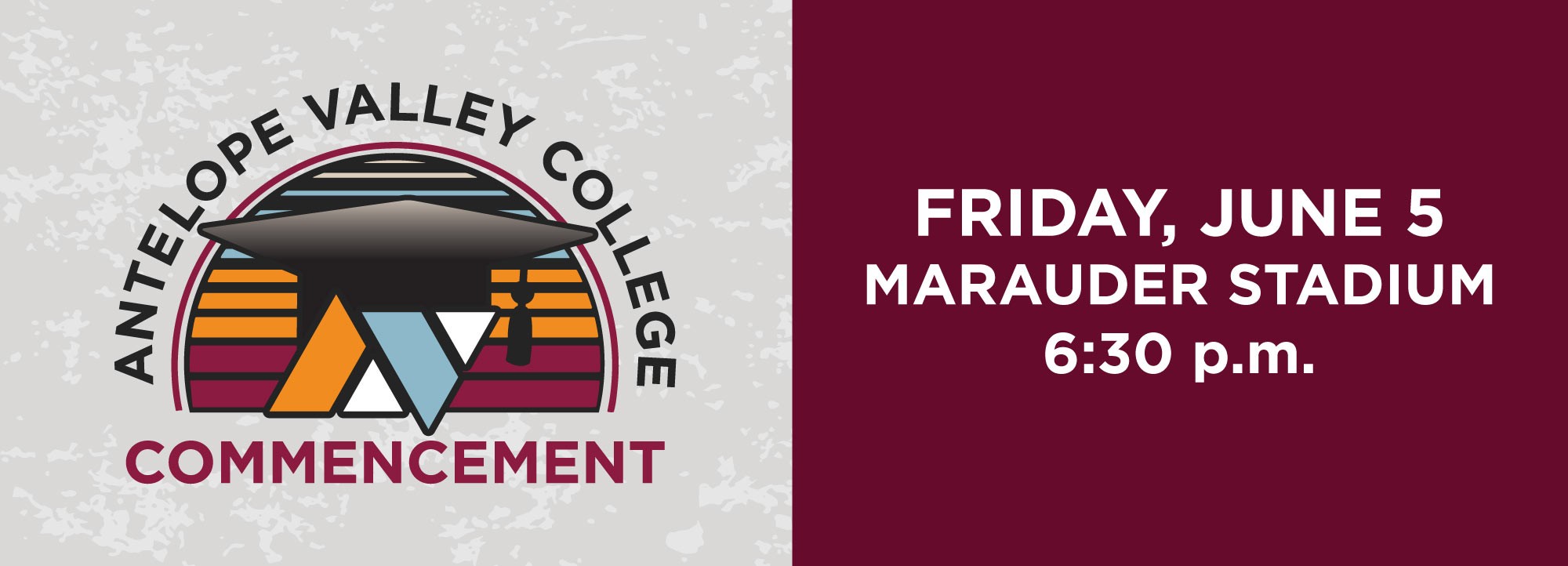 AVC Commencement on Friday June 5 at Marauder Stadium