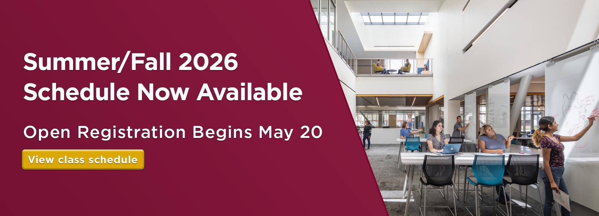 Summer and Fall 2026 Schedule Now Available Open Registration Begins May 20