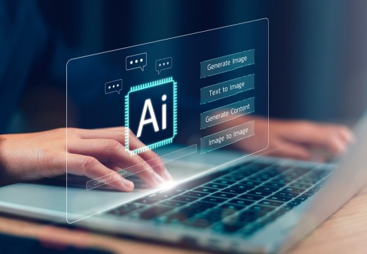 Student using AI on personal computer