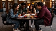 Students studying at Trivia Nights
